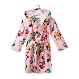 Accappatoio Minnie Fiocco Con Cappuccio In Cotone Caleffi Disney
