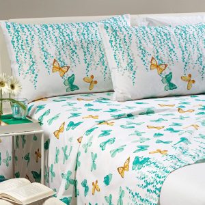 Completo Lenzuola Kimberly In Cotone Singolo Caleffi