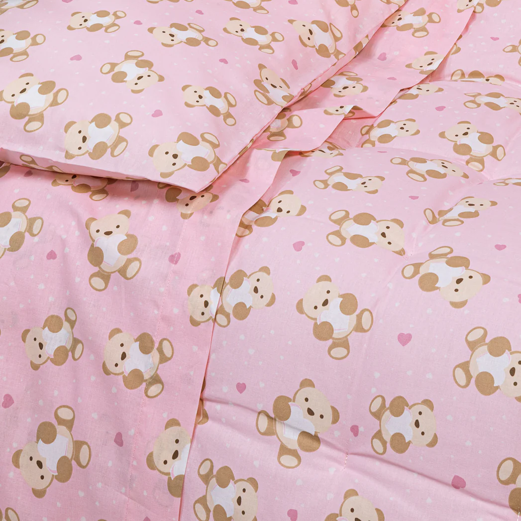 Completo Lenzuola In Cotone Orsacchiotti Baby Rosa Caleffi Kids 3 Completo Lenzuola In Cotone Orsacchiotti Baby Rosa Caleffi Kids - immagine 3