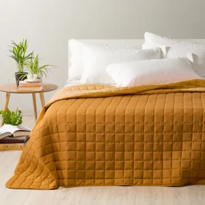 Copriletto Trapuntato Modern In Microfibra Matrimoniale Caleffi oro
