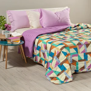 Copriletto Trapuntato Tuxedo In Microfibra Singolo Multicolor Modern Caleffi