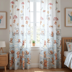 Tessuto per tenda Conigli e Orsetti Baby
